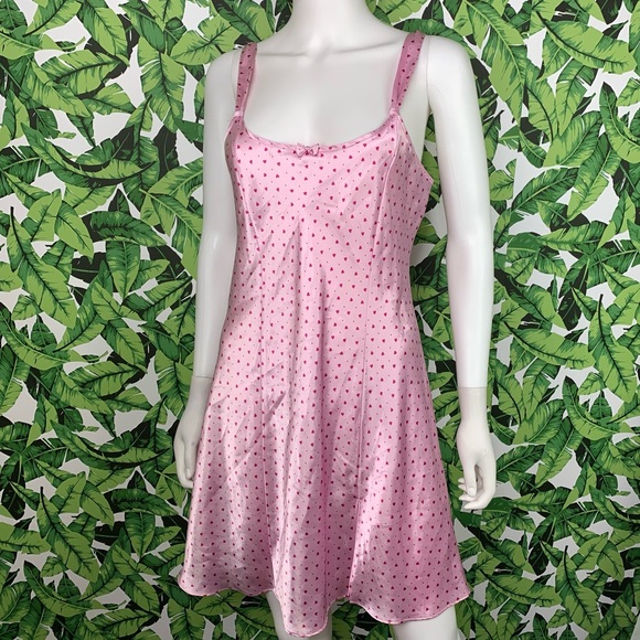 💖 Morgan Taylor Gown & Robe Set Women's Size M Valentine's Day Pink Hearts - Picture 3 of 9